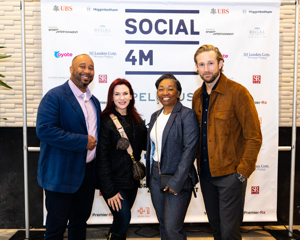 Travel expert Jimmy Carroll, along with Social4M founder Anthony Davenport and two other attendees